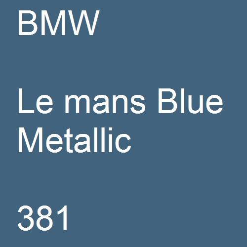 BMW, Le mans Blue Metallic, 381.